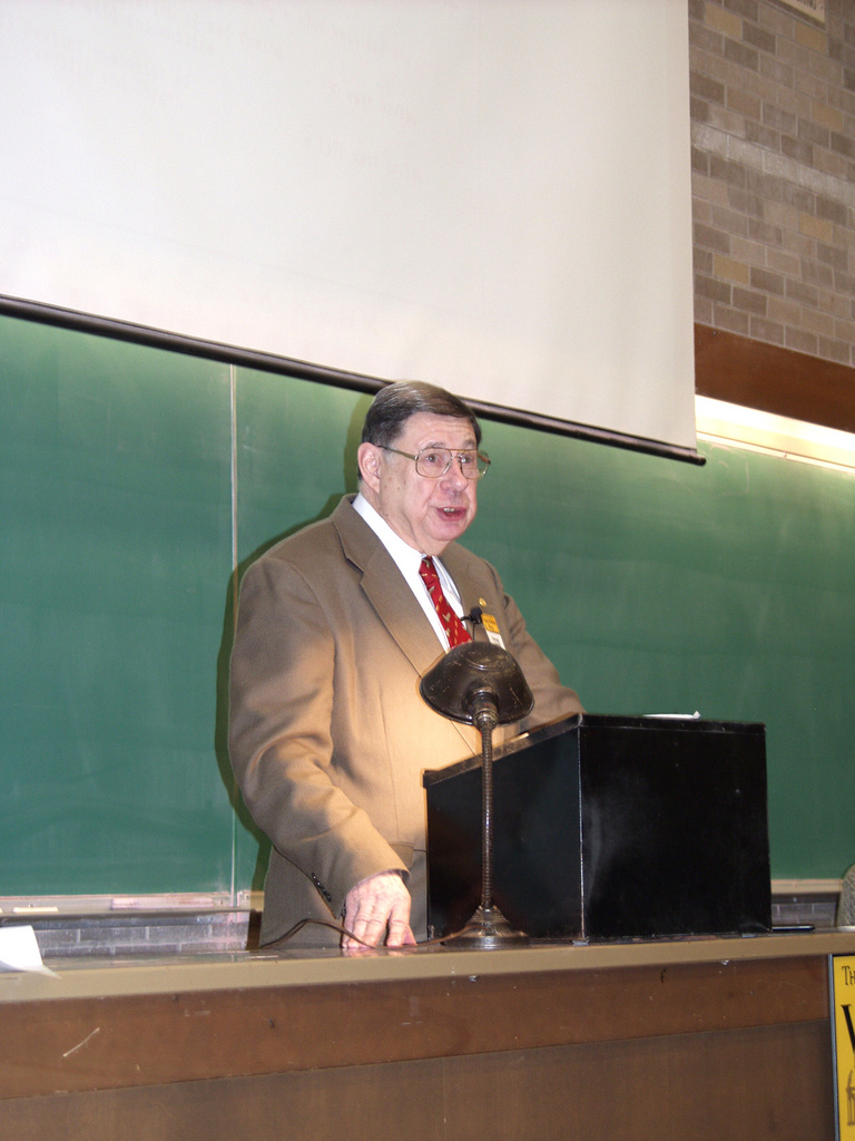 George Ludwig speaks at Van Allen Hall lecture