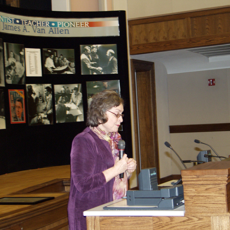 Linda Maxson at Van Allen Day Public Leacure